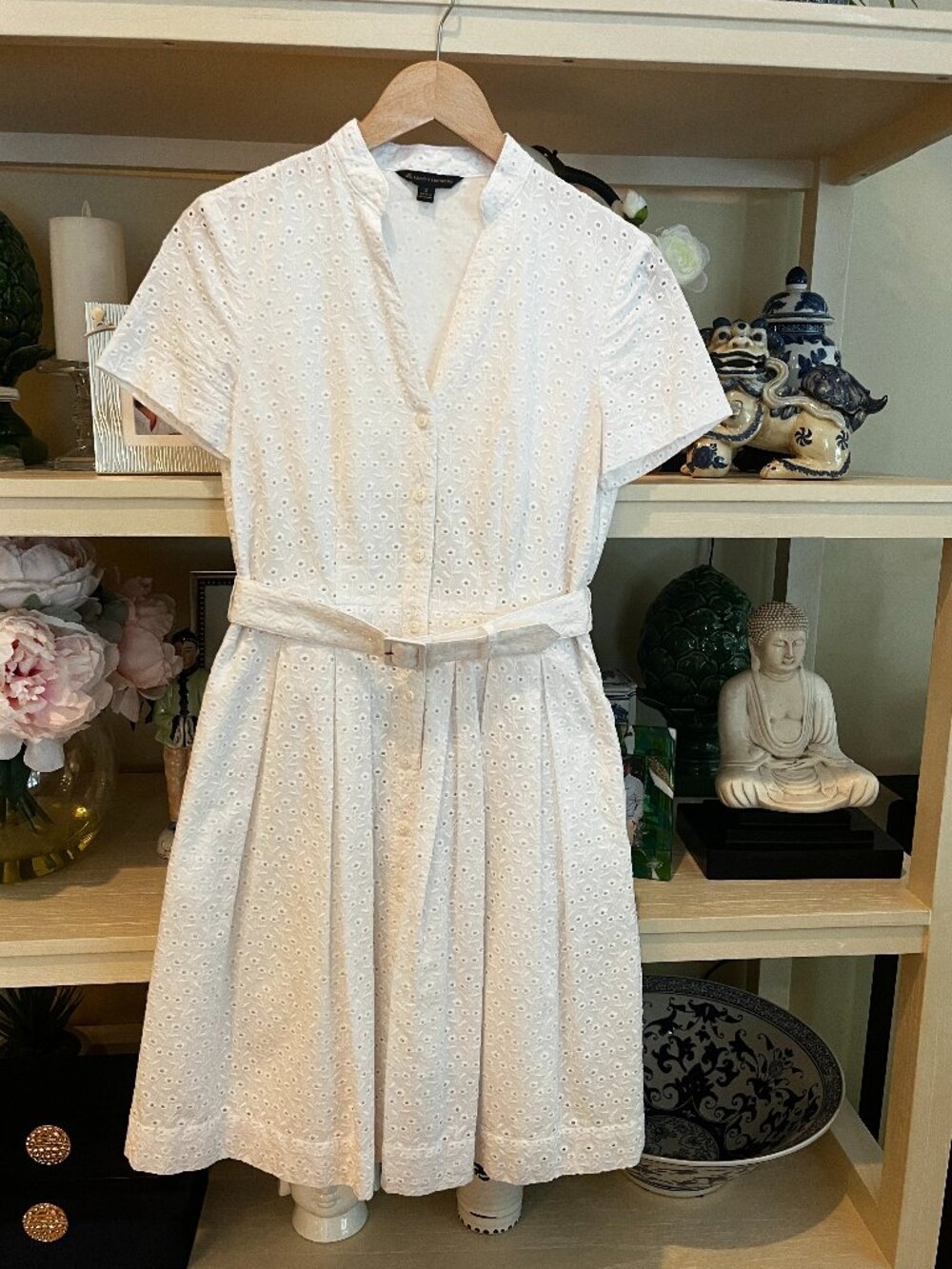 Brooks Brothers Eyelet Dress in White